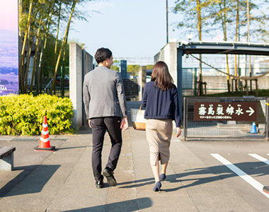 写真：ショップから5分ほど歩きます